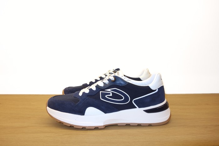 Sneaker runner in scamosciato blu navy Alberto Guardiani uomo